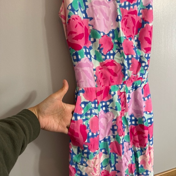 Vineyard Vines Pink Run For The Roses Floral Sleeveless Jumpsuit in Size 0 - Picture 10 of 15